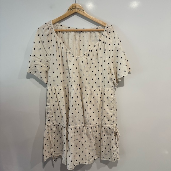 Madewell Lorelei Mini Dress in Clip Dot  Polka Dot Short Sleeve Dress - Picture 7 of 11